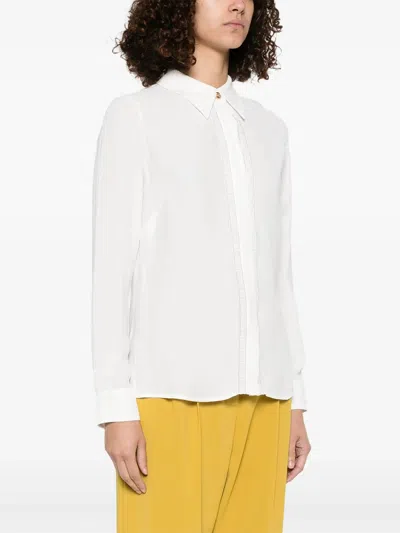 Elisabetta Franchi White Georgette Viscose Shirt In White