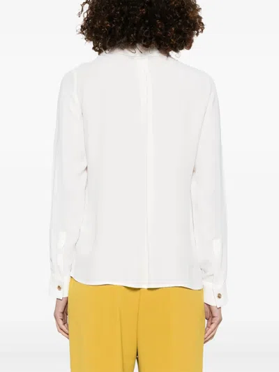 Elisabetta Franchi White Georgette Viscose Shirt In White