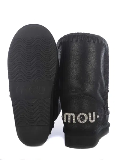 Mou Ankle Boots With Plush Sheep Leather Lining In Black