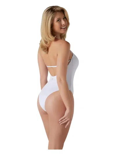 Guess Usa Cutout Starfish Swimsuit In White