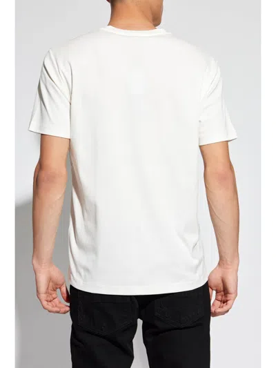 Giorgio Armani Pure Cotton Interlock Signature Logo T-shirt In White