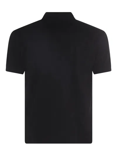 Comme Des Garçons Play Heart Polo Knit Short Sleeves In Black