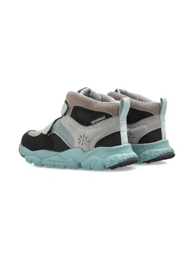 Flower Mountain Touch-strap Sneakers In Gray
