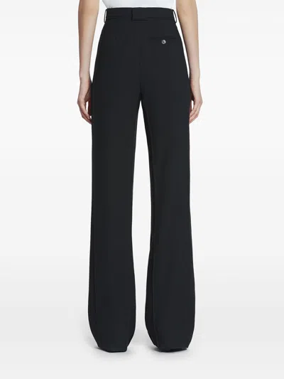 Lanvin Black Wool Trousers With Belt In Black