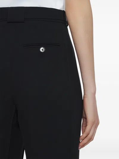 Lanvin Black Wool Trousers With Belt In Black
