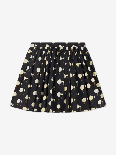 Bonpoint Organic Cotton Cherry Print Skirt In Black