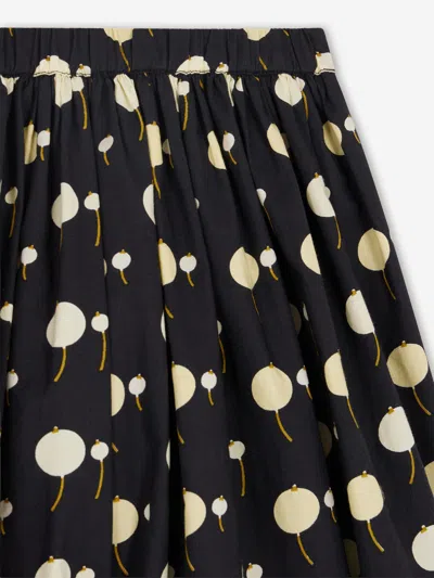 Bonpoint Organic Cotton Cherry Print Skirt In Black