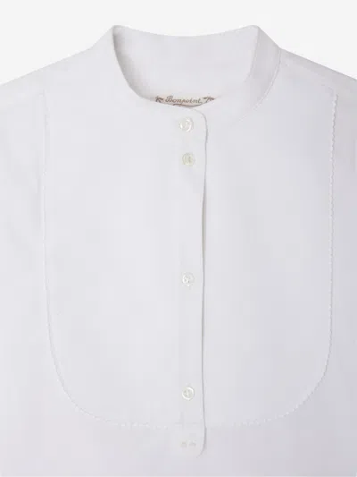 Bonpoint Cotton Bib-collar Shirt In White