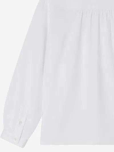 Bonpoint Cotton Bib-collar Shirt In White
