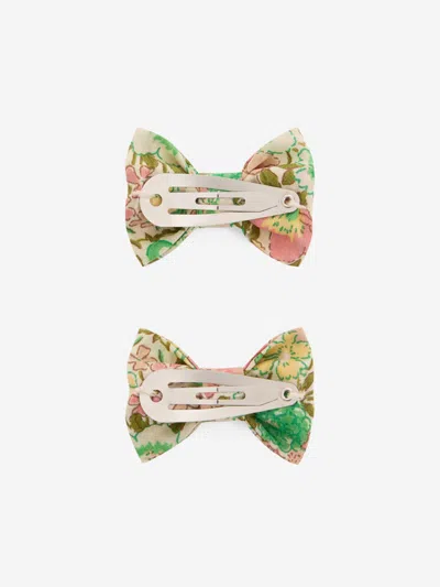 Bonpoint Bow Hair Clips In Multi