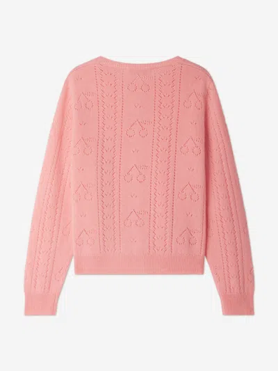 Bonpoint Girls Josiane Cardigan In Pink