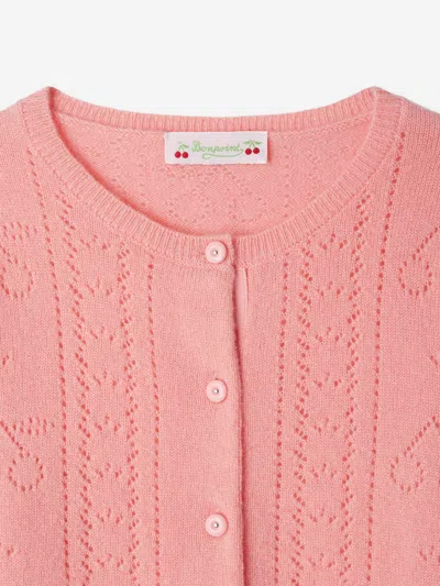 Bonpoint Girls Josiane Cardigan In Pink