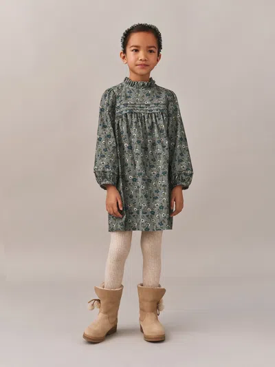 Bonpoint Girls Floral Topaz Dress In Blue