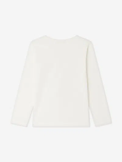 Bonpoint Girls Tidjiane Long Sleeve T-shirt In White