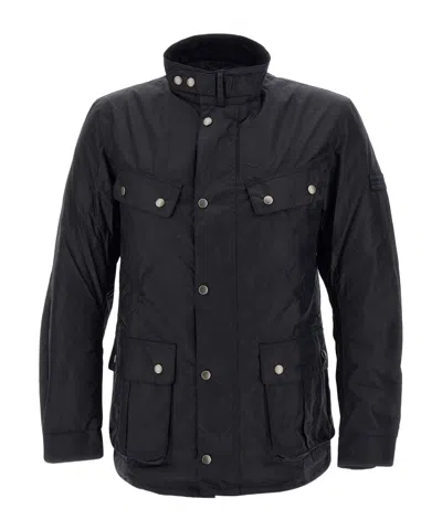 Barbour Duke Jacket In Waxed Cotton In Black