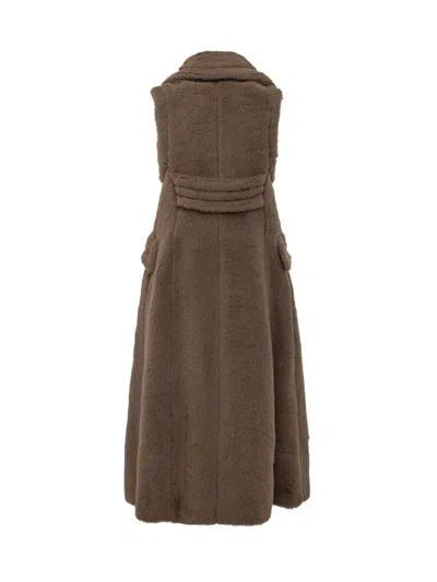Max Mara Sleeveless Jacket In Alpaca Jackets And Coats Brown In Brown