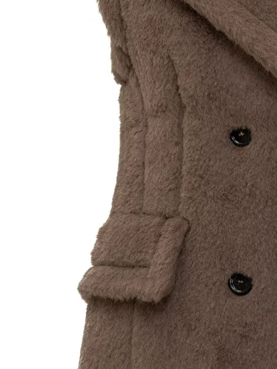Max Mara Sleeveless Jacket In Alpaca Jackets And Coats Brown In Brown