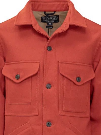 Manifattura Ceccarelli Jacket With Front Pockets In Red