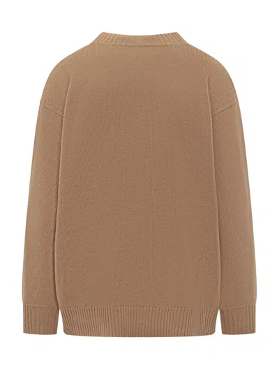 Max Mara 1951 Sweater In Camel Wool In Brown