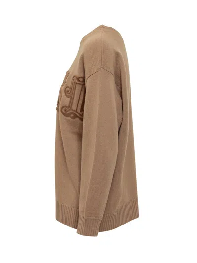 Max Mara 1951 Sweater In Camel Wool In Brown