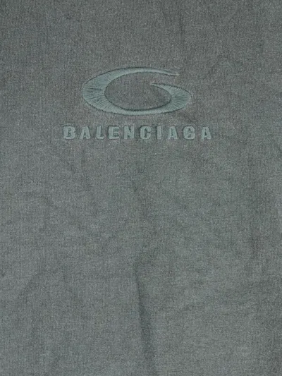 Balenciaga Crew Neck Short Sleeve Relaxed Fit T-shirt In Gray