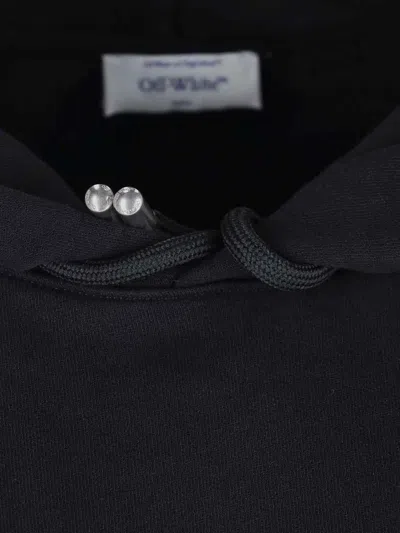 Off-white Black Skate Cloudy Arrow Hoodie In Animal Print