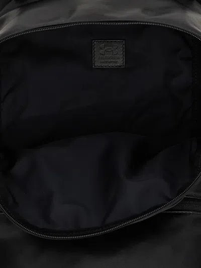 Balenciaga Smooth Lambskin Backpack With Front Logo In Black