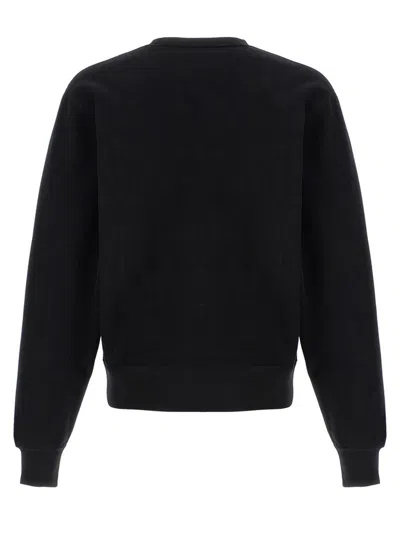 Saint Laurent Certified Cotton Sweatshirt With Cassandre Embroidery In Black