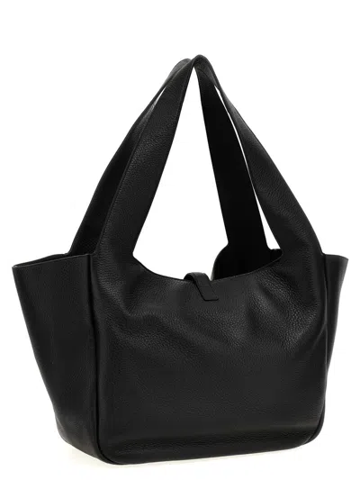 Saint Laurent Bea Cabas Ysl Tote Bag In Supple Leather In Black
