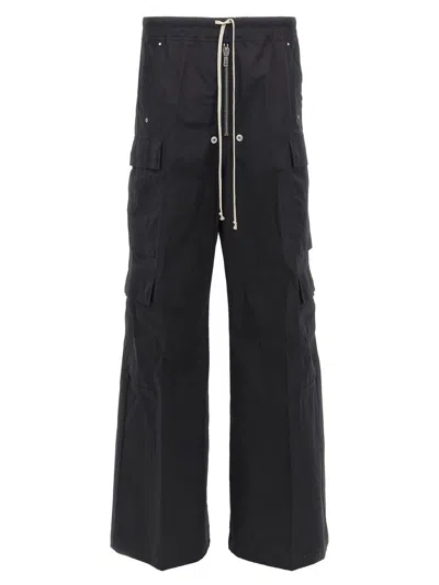Rick Owens Black Concordians Cargobelas Cargo Pants In Black