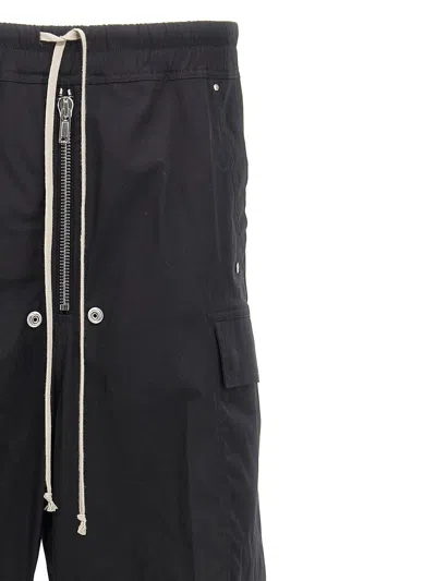 Rick Owens Black Concordians Cargobelas Cargo Pants In Black
