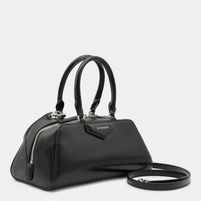 Givenchy Women Antigona East West Small Leather Shoulder Bag In Black