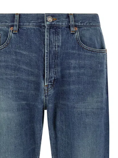 Saint Laurent Long Mick Jeans Rs701-03 In Blue