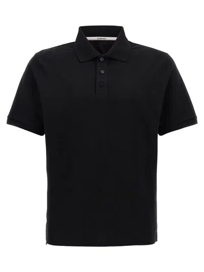 Saint Laurent Cassandre Polo Shirt In Black