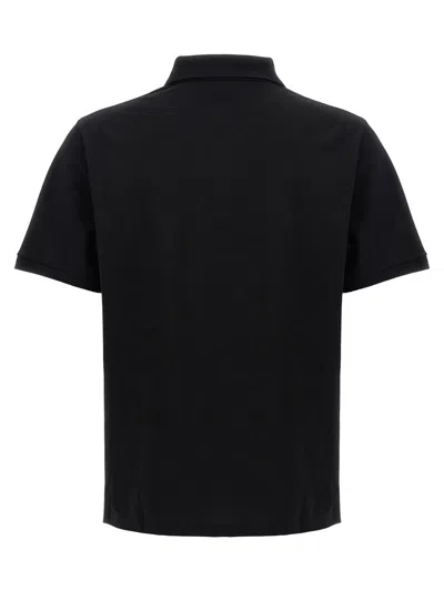 Saint Laurent Cassandre Polo Shirt In Black