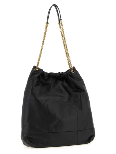 Saint Laurent Jamie Large Pochon Ysl Shoulder Bag In Quilted Lambskin Leather In Black