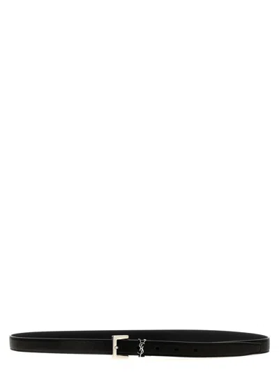 Saint Laurent Ysl Belt In Black