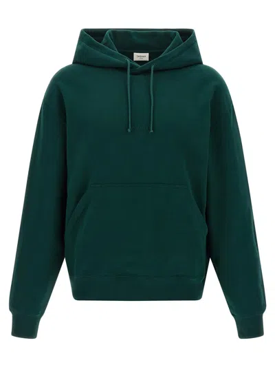 Saint Laurent Hoodie With Drawstring And Kangaroo Pocket In Green