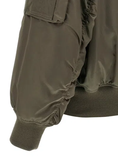 Saint Laurent Ter-repllent Serge Nylon Bomber Jacket In Brown