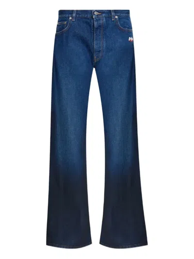 Off-white Off White Jeans With Embroidered Logo In Blue