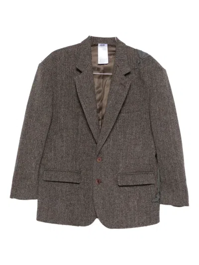 Magliano Sigle-breasted Blazer In Brown