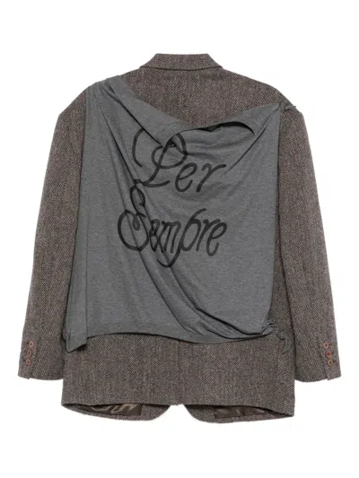 Magliano Sigle-breasted Blazer In Brown