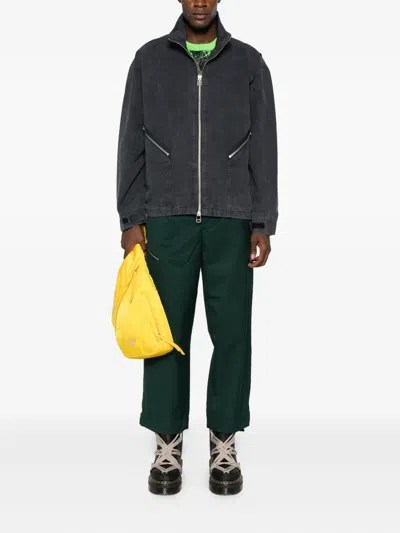 Oamc Peacemaker Zip-up Denim Jacket In Black