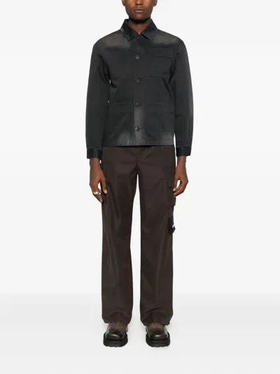 032c Buttoned Pocket Jacket In Black