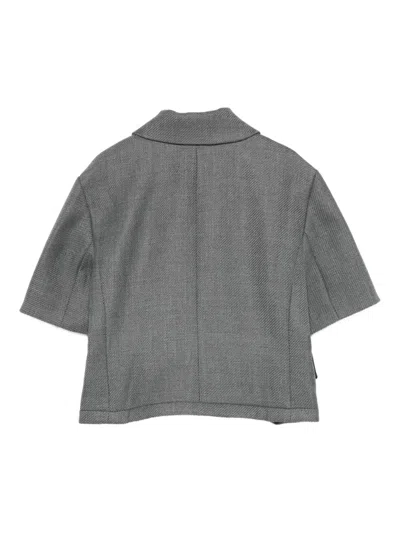 Herskind Earl Double-breasted Cropped Jacket In Gold