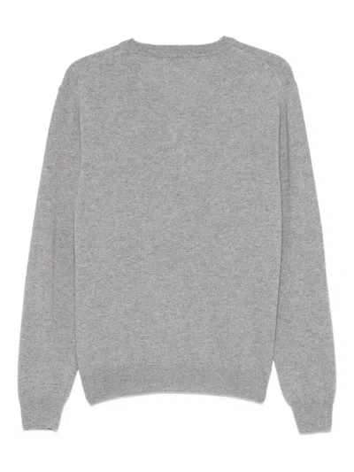 Manuel Ritz V-neck Sweater In Gray