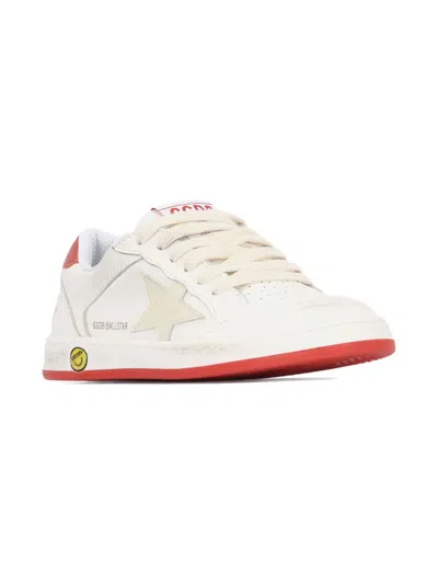 Golden Goose White Sneakers For Kids With Star In White