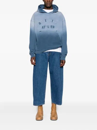 Reternity Événie Logo-appliqué Hoodie In Blue