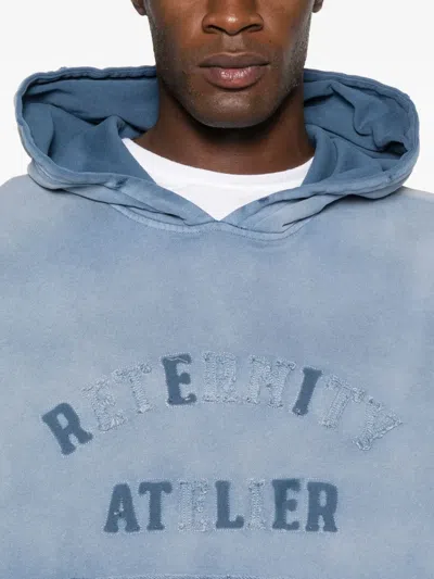 Reternity Événie Logo-appliqué Hoodie In Blue