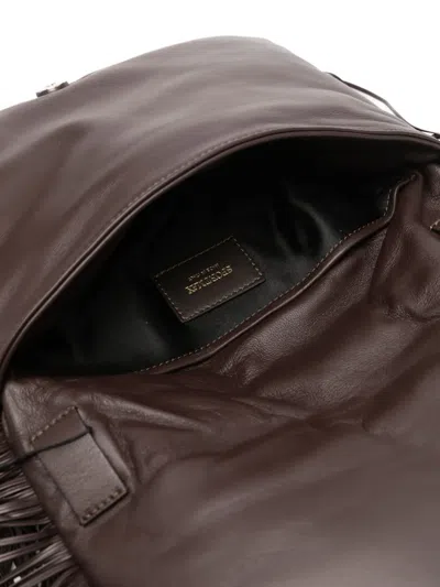 Sportmax Soft Fringe Maxi Shoulder Bag In Brown